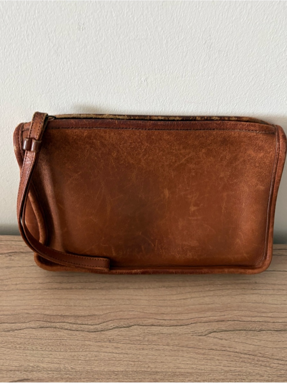Coach vintage 9972 bag clutch British tan  Leather